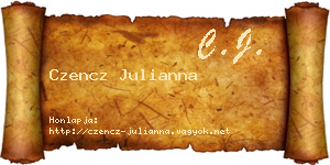 Czencz Julianna névjegykártya
